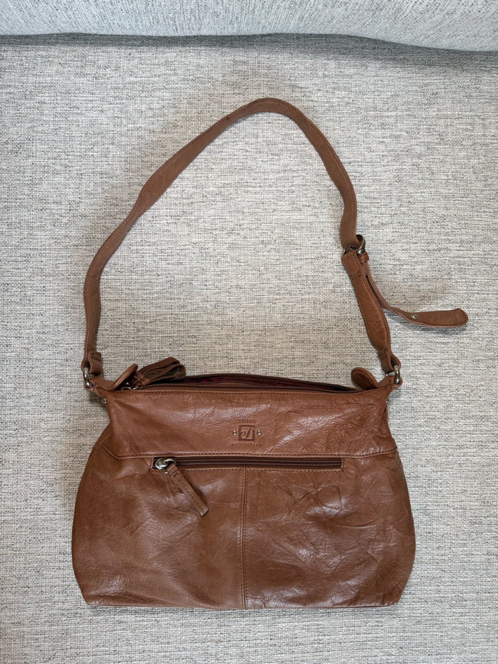 Stone Mountain Accessories Brown Leather Shoulder Crossbody Bag